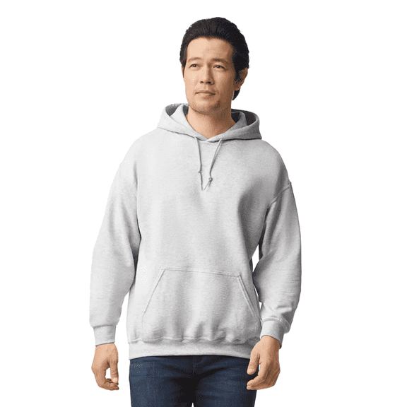 Gildan Heavy Blend Fleece Hooded Sweatshirt, Men's Pullover Ash Pocket Hoodie, S