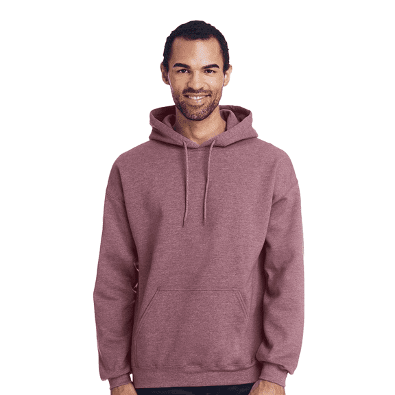 Gildan Heavy Blend Fleece Hooded Sweatshirt, Men's Pullover Heather Dark Maroon Pocket Hoodie, 3XL