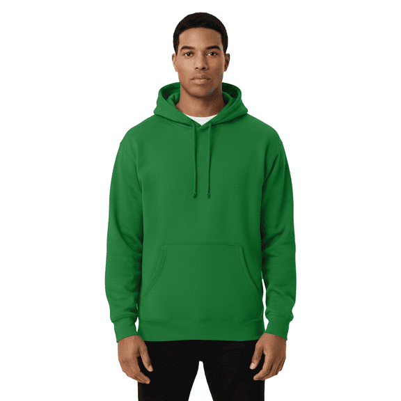 Gildan Heavy Blend Fleece Hooded Sweatshirt, Men's Pullover Irish Green Pocket Hoodie, XL