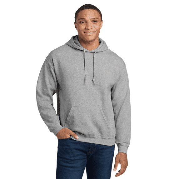 Gildan Heavy Blend Fleece Hooded Sweatshirt, Men's Pullover Sport Grey Pocket Hoodie, XL