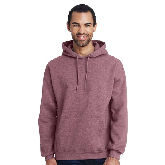 Gildan Heavy Blend Fleece Hooded Sweatshirt, Soft Pullover Pocket Hoodie, Heather Dark Maroon, 2XL