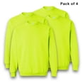 thumbnail image 1 of Gildan Heavy Blend High Visibility Safety Sweatshirt for Adult GR18 Hi Vis Pullover Fleece Reflective Work Safety Green Sweatshirt 4 Pack, 5XL, 1 of 6