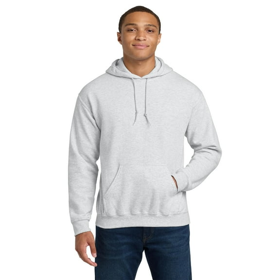 Gildan Heavy Blend Hooded Sweatshirt, Everyday Pullover Hoodie for Casual Style, Ash, S