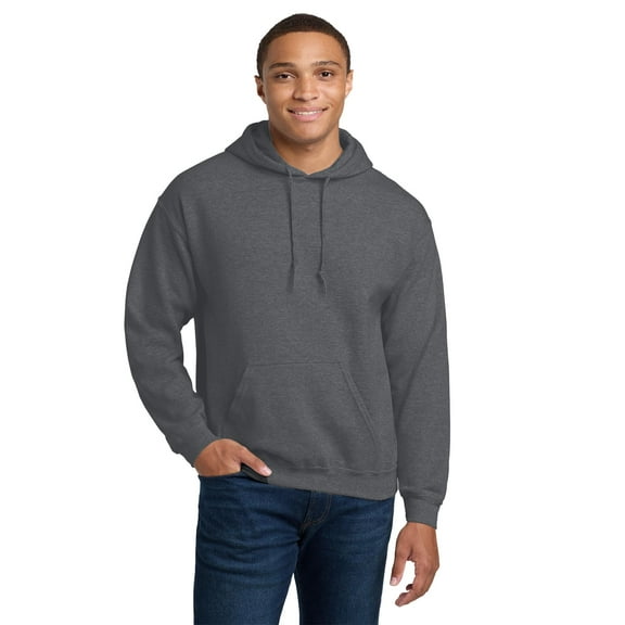 Gildan Heavy Blend Hooded Sweatshirt, Everyday Pullover Hoodie for Casual Style, Dark Heather, 2XL