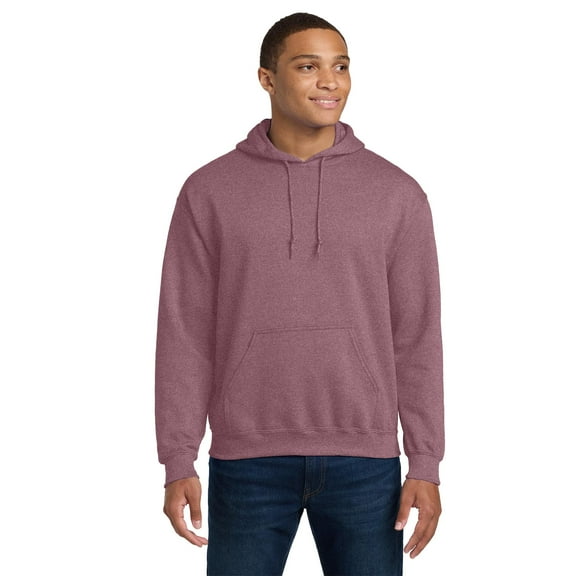 Gildan Heavy Blend Hooded Sweatshirt, Everyday Pullover Hoodie for Casual Style, Heather Dark Maroon, M