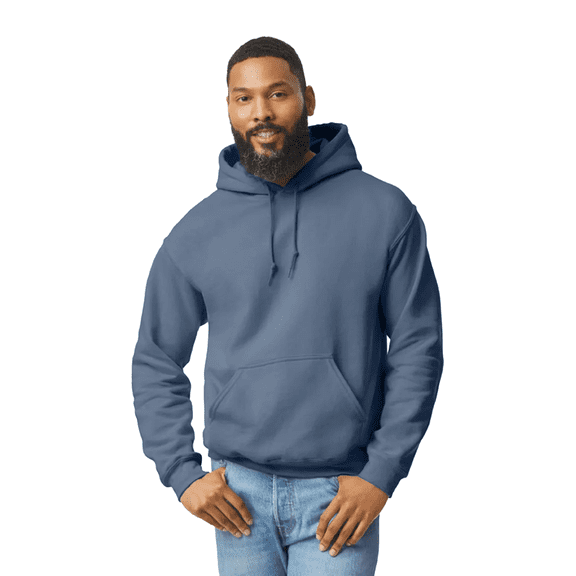 Gildan Heavy Blend Hooded Sweatshirt, Everyday Pullover Hoodie for Casual Style, Indigo Blue, XL