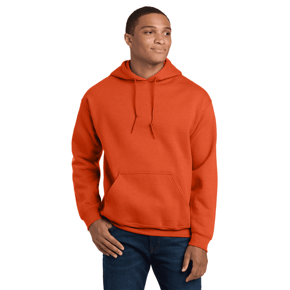 Gildan Heavy Blend Hooded Sweatshirt, Everyday Pullover Hoodie for Casual Style, Orange, S