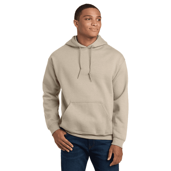 Gildan Heavy Blend Hooded Sweatshirt, Everyday Pullover Hoodie for Casual Style, Sand, L