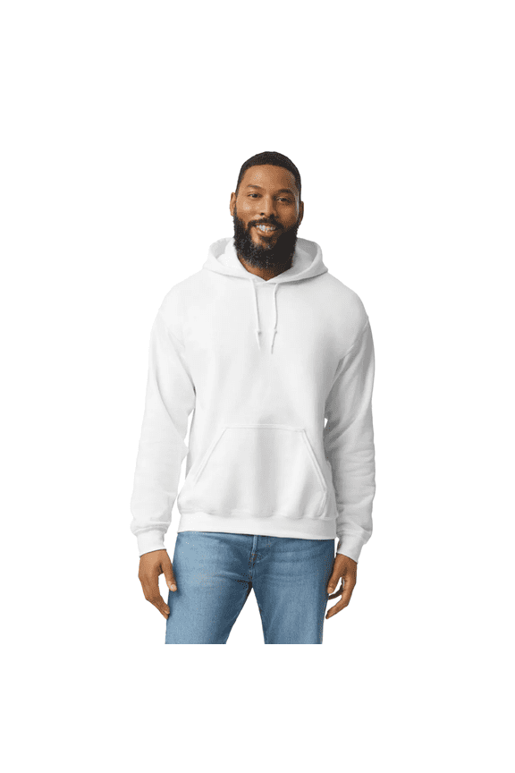 Heavy Blend Hooded Sweatshirt, Everyday Pullover Hoodie for Casual Style, White, M