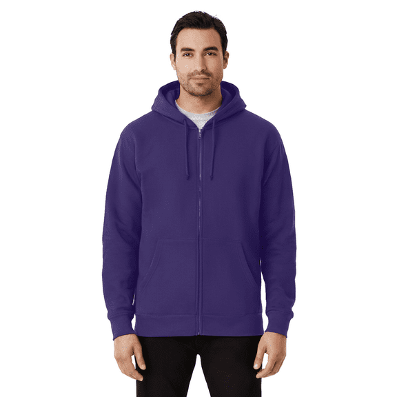 Gildan Heavy Blend Hooded Sweatshirt, Men's Classic Fit Fleece Pullover Hoodie, Purple, 2XL