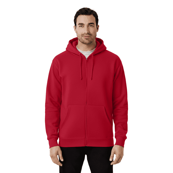 Gildan Heavy Blend Hooded Sweatshirt, Men's Classic Fit Fleece Pullover Hoodie, Red, M