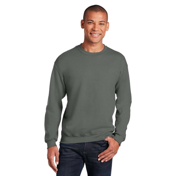 Gildan Heavy Blend Men's Fleece Crewneck Sweatshirt, Classic Fit, Warm Soft Pullover, Charcoal, L
