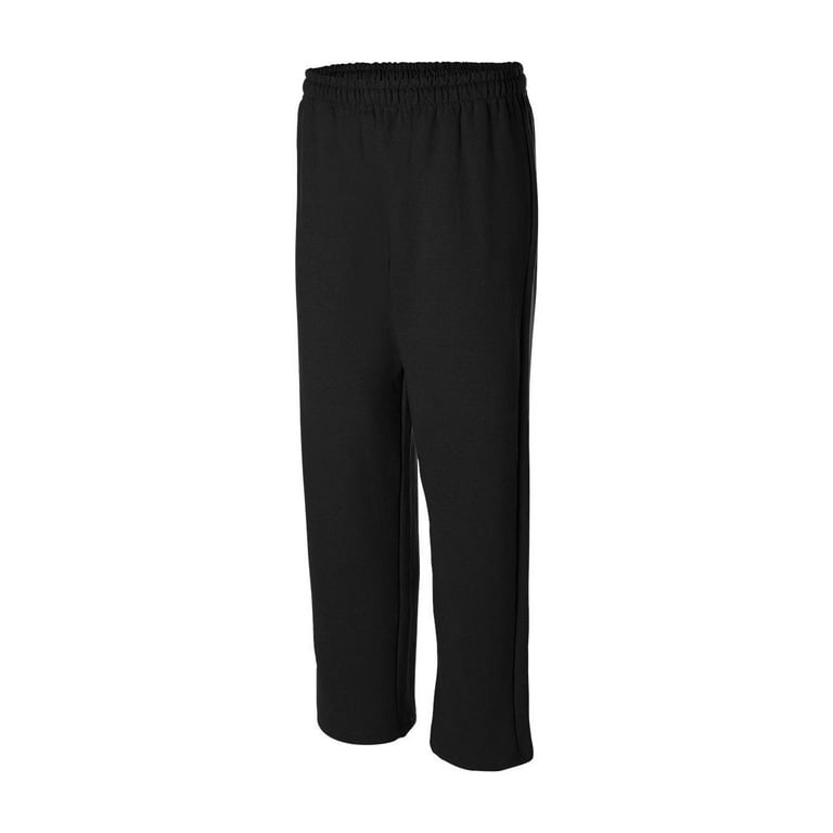 Gildan Heavy Blend Open Bottom Sweatpants 18400 Black Size XL