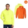 thumbnail image 1 of Gildan Heavy Blend Safety Hooded Sweatshirt, Hi Vis Fleece Pullover Hoodie, Mix Color, 2 Pack, L, 1 of 5