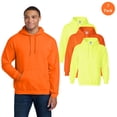 thumbnail image 1 of Gildan Heavy Blend Safety Hooded Sweatshirt, Hi Vis Fleece Pullover Hoodie, Mix Color, 4 Pack, L, 1 of 5
