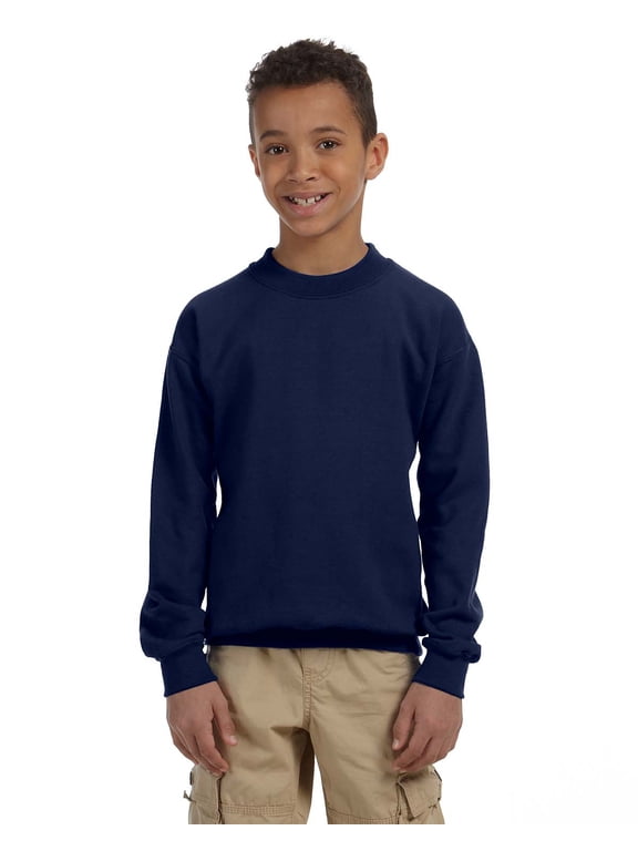 Heavy Blend Youth Crewneck Sweatshirt , G180B , Navy , Medium