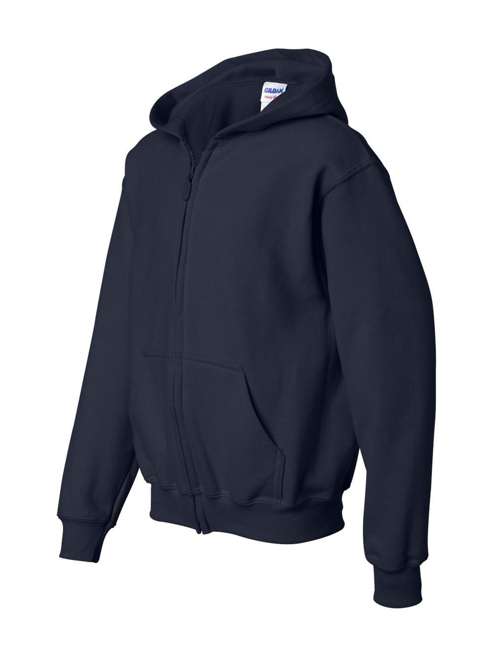 Gildan - Heavy Blend Youth Full-Zip Hooded Sweatshirt - 18600B - Navy - Size: XS
