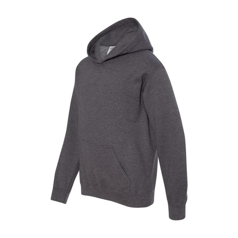 Gildan - Heavy Blend Youth Hooded Sweatshirt - 18500B - Dark Heather -  Size: XS