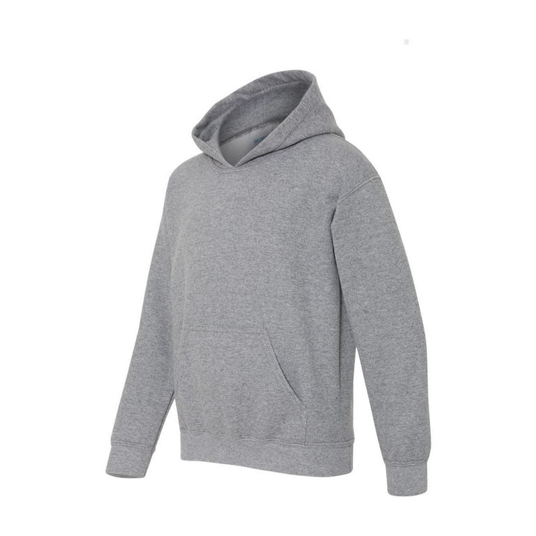 Gildan Heavy Blend Youth Hooded Sweatshirt 18500B Graphite Heather Size XL