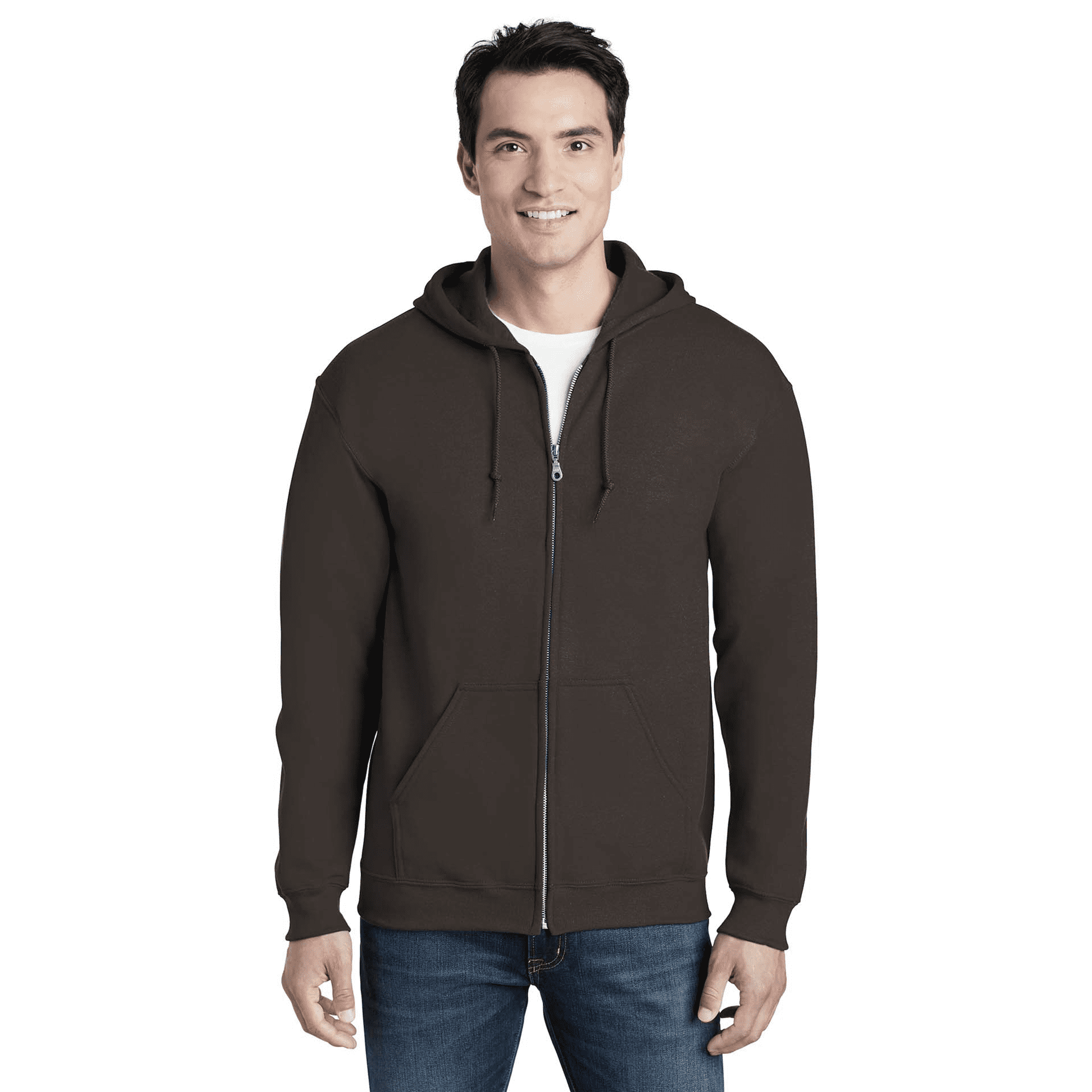 Zip-up Hoodie(チャコール) Sサイズ Gildan Heavy Blend Zip Up Hoodie, Midweight Hoodie, Fleece Hooded
