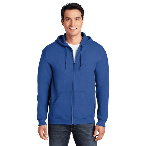 Gildan Heavy Blend Zip Up Hoodie, Midweight Hoodie, Fleece Hooded Sweatshirt, Royal, 3XL