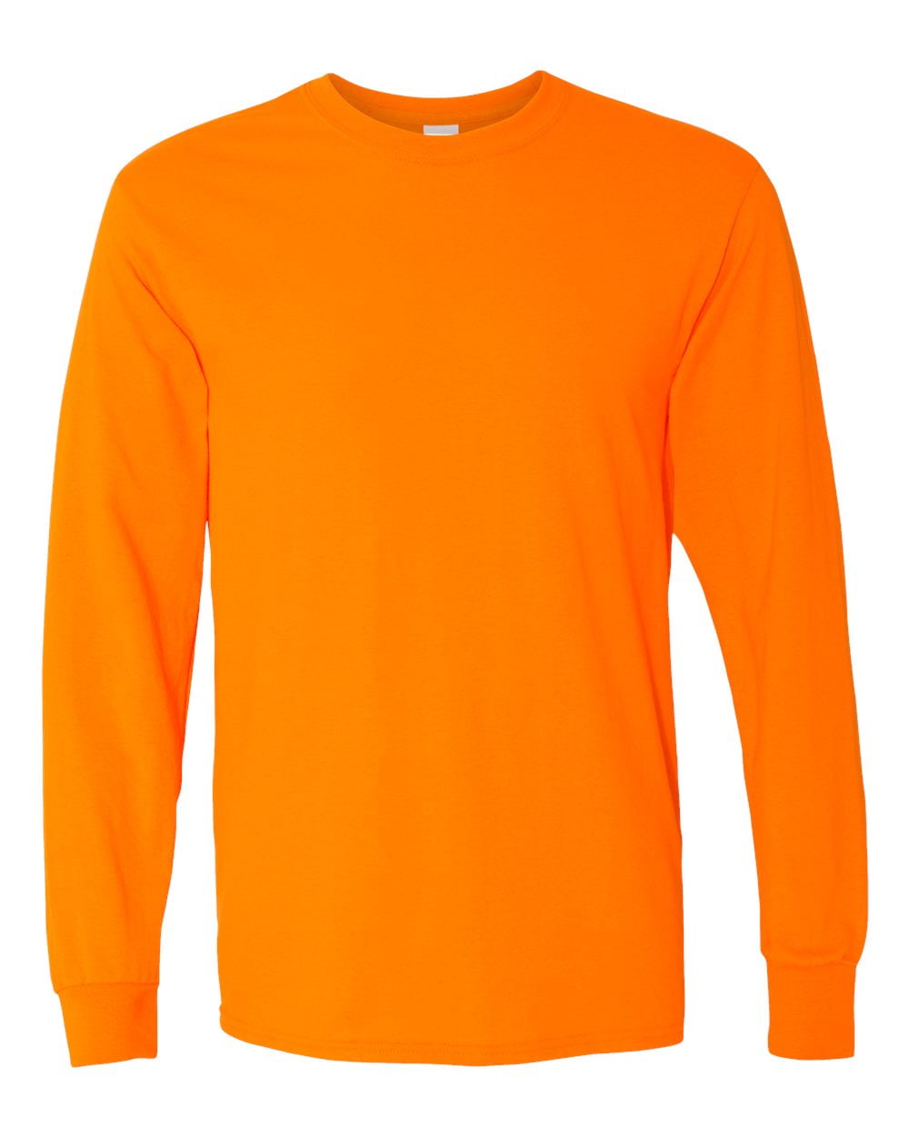 Gildan Heavy Cotton 100% Cotton Long Sleeve TShirt (5400) Safety Orange ...