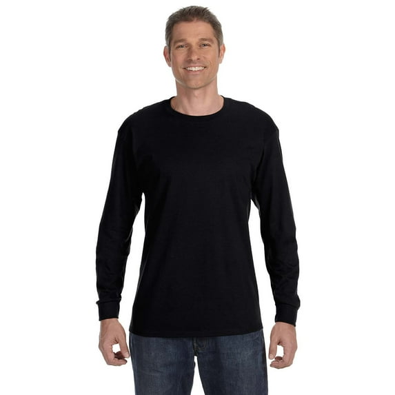Gildan Heavy Cotton 5.3 oz. Long-Sleeve Men T-Shirt Black 2X-Large