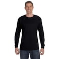 thumbnail image 1 of Gildan Heavy Cotton 5.3 oz. Long-Sleeve Men T-Shirt Black Large, 1 of 3