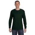 thumbnail image 1 of Gildan Heavy Cotton 5.3 oz. Long-Sleeve Men T-Shirt Forest Green 3X-Large, 1 of 3