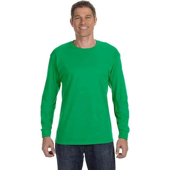 Gildan Heavy Cotton 5.3 oz. Long-Sleeve Men T-Shirt Irish Green 2X-Large