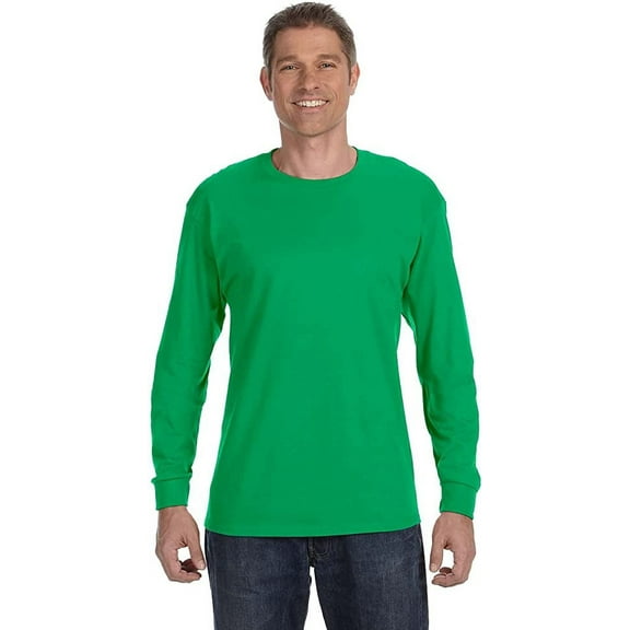 Gildan Heavy Cotton 5.3 oz. Long-Sleeve Men T-Shirt Irish Green 2X-Large