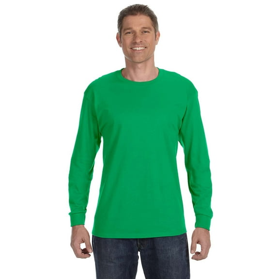 Gildan Heavy Cotton 5.3 oz. Long-Sleeve Men T-Shirt Irish Green Large