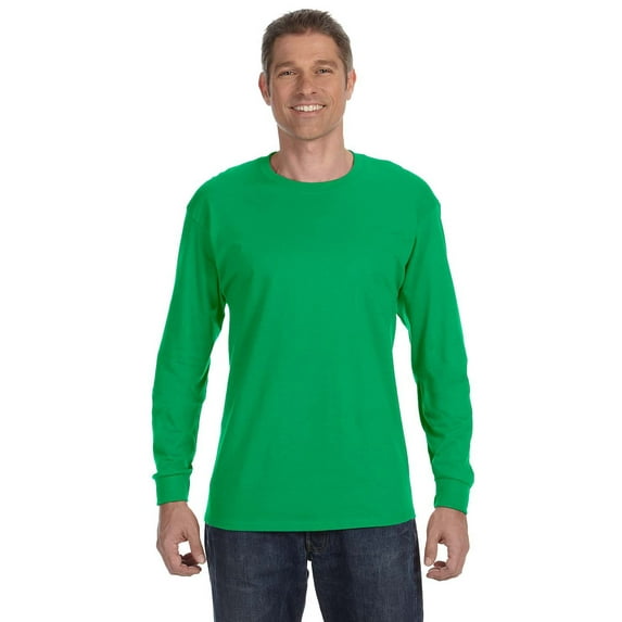 Gildan Heavy Cotton 5.3 oz. Long-Sleeve Men T-Shirt Irish Green Small