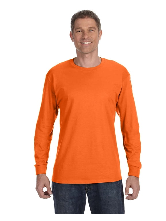 Heavy Cotton Adult Long Sleeve Tee , G540 , S ORANGE , Large