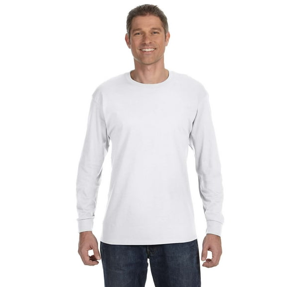 Gildan Heavy Cotton Adult Long Sleeve Tee , G540 , White , XXX-Large