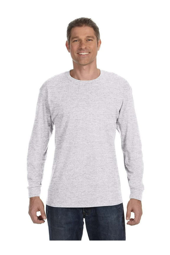 Heavy Cotton Ash Grey Long Sleeve T-Shirt