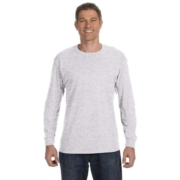 Gildan Heavy Cotton Ash Grey Long Sleeve T-Shirt