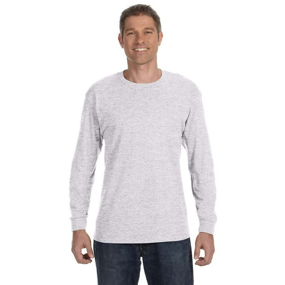 Gildan Heavy Cotton Ash Grey Long Sleeve T-Shirt