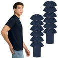 thumbnail image 1 of Gildan Heavy Cotton Crew Neck T-Shirt, Bulk Navy Color 12-Pack, Men's Short Sleeve Classic Shirt, XL, 1 of 5