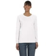 thumbnail image 1 of Gildan - Heavy Cotton Women’s Long Sleeve T-Shirt - 5400L, 3X, White, 1 of 4