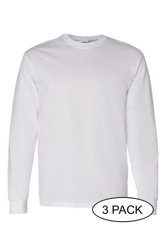 - Heavy Cotton™ Long Sleeve T-Shirt - 5400 - 3 Pack - Multi-Pack - White