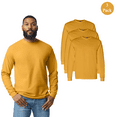 thumbnail image 1 of Gildan Heavy Cotton Long Sleeve T-Shirt For Men, Crewneck Gold Color Classic Fit Tee, 3 Pack, S, 1 of 5