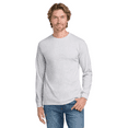 thumbnail image 1 of Gildan Heavy Cotton Long Sleeve T-Shirt, Men's Taped neck Classic Fit Ash Tee, S, 1 of 6