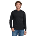 thumbnail image 1 of Gildan Heavy Cotton Long Sleeve T-Shirt, Men's Taped neck Classic Fit Black Tee, 3XL, 1 of 6