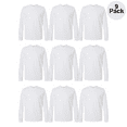 thumbnail image 1 of Gildan Heavy Cotton Long Sleeve T-Shirt for Men - Plain Long Sleeve Tees - Bulk Tee | 100% Cotton | White | Size 2XL - Pack Of 9, 1 of 6