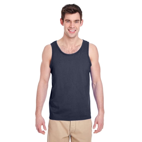 Gildan Heavy Cotton Men's Tank Top, Comfortable Sleeveless Undershirt, Classic Fit, Navy, Size-3XL