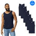 thumbnail image 1 of Gildan Heavy Cotton Muscle Tank Top for Men’s, Workout Casual Gym Sleeveless Shirt, Navy, 6 Pack, S, 1 of 5