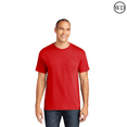 thumbnail image 1 of Gildan Heavy Cotton Pocket T-Shirt, Crewneck Short Sleeve Tee for Men, Workwear Shirts (Red, S), 1 of 5