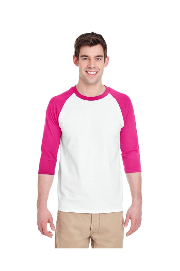 - Heavy Cotton Raglan Three-Quarter Sleeve T-Shirt - 5700