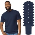 thumbnail image 1 of Gildan Heavy Cotton Short Sleeve T-Shirt, Men Crew Neck Classic Fit Bulk Tee, Navy, Pack of 9, Size-M, 1 of 5